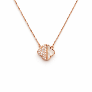 92. 5 Sterling Silver - Cloud Charm Rose Gold Necklace